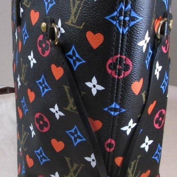 LOUIS VUITTON LTD EDITION NEVERFULL MONOGRAM GAME ON W/POUCH-100% AUTHENTIC - Picture 5 of 16